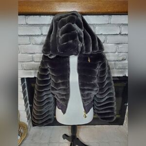 Baby Phat Y2K Vintage Jacket Cropped Teddy With Bell Sleeves Size Medium